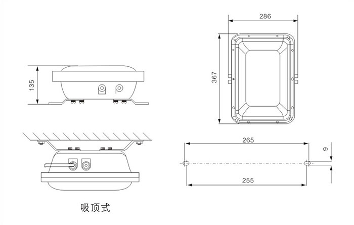 NFC9175無極頂燈安裝示意圖