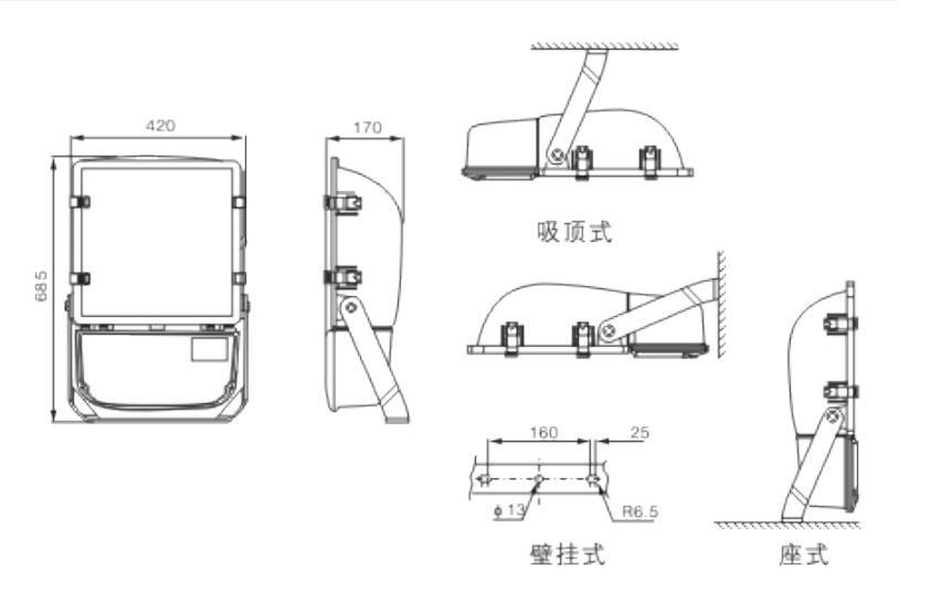 NTC9230廣場(chǎng)燈安裝示意圖